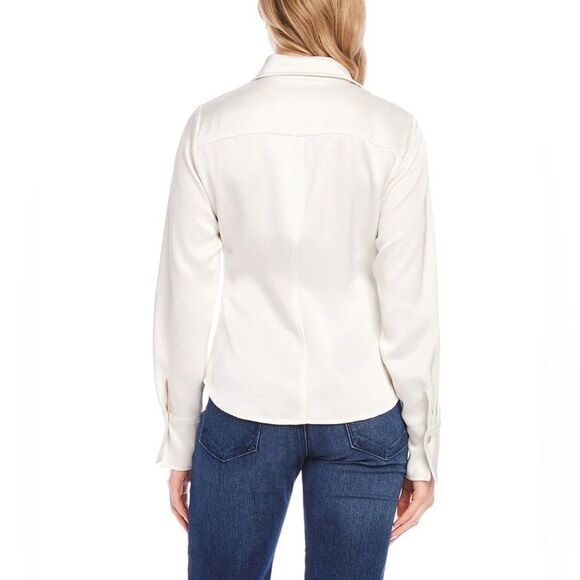 Karen Kane Satine Button down NWT Cream off white size  extra large - Picture 7 of 9